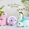 Dinosaur Jurassic World No Sew Crochet Pattern, No Sew Amigurumi Crochet Patterns | Triceratops, Tyrannosaurus, Stegosaurus, Dinosaur