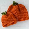 Crochet Pumpkin Hat Pattern, Pumpkin Hats for the Family, Crochet Hat Pattern, Crochet Beanie Pattern, Cap Crochet Pattern