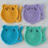 Crochet Cat Coasters Pattern, Crochet Coasters Pattern, PDF Download